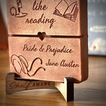 Book Lover Gift | Autumn Gift | Pride And Prejudice Reading Quote Wax Melt, 4 of 4