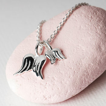 Angel Wing Sterling Silver Necklace, 3 of 11