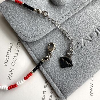 Sunderland Association Fc Football Fan Bead Bracelet With Charms, 5 of 5