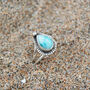 Ocean Radiate Droplet Silver Ring In Larimar, thumbnail 5 of 7