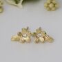 Diamond Cherry Blossom Stud Earrings, 18ct Gold, thumbnail 5 of 7