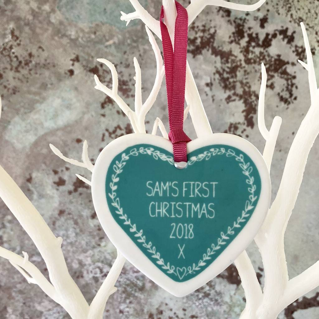 Personalised Heart Christmas Tree Decoration By Livi & Belle