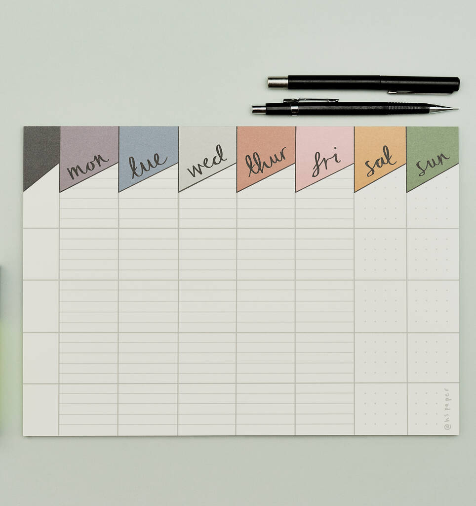 Weekly Planner / Family Planner, Recycled Paper, 1 of 8