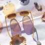 Classic Orange Rounded Square Sunglasses, thumbnail 4 of 4