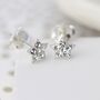 Tiny Sterling Silver Twinkling Star Stud Earrings, thumbnail 3 of 7