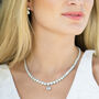 Imperial Rhodium Plated Teardrop Necklace, thumbnail 3 of 6