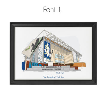 Personalised Leeds Stadium Print, Football Gift, 2 of 6