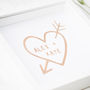 Carved Heart Personalised Framed Print, thumbnail 4 of 6