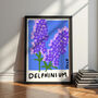 July Delphinium Birth Flower Print, thumbnail 2 of 5