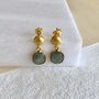 Iseo Labradorite And Gold Plated Earrings, thumbnail 1 of 4