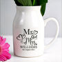 Personalised Mr And Mrs Ceramic Flower Jug, thumbnail 1 of 4
