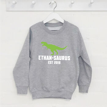 Personalised Dinosaur Established Jumper, 2 of 3