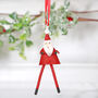Mini Tin Santa Christmas Tree Decoration, thumbnail 1 of 5