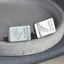Personalised Handprint And Footprint Cufflinks For Dad, thumbnail 1 of 4