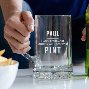 Personalised Engraved Tankard Fathers Day Gift For Grandad, 3 of 6