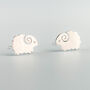 Sterling Silver Sheep Stud Earrings, thumbnail 1 of 5