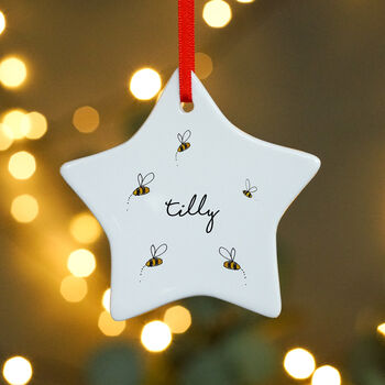 Personalised Busy Bee Ceramic Decoration, 2 of 2