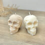 Floral Skull Candle Gothic Halloween Decor Autumn Gift, thumbnail 1 of 10