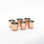 Set Of Six Handcrafted Copper Shot Glasses – 60ml, thumbnail 2 of 5