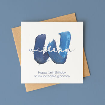 Personalised Birthday Card For Him – Any Letter, 2 of 10