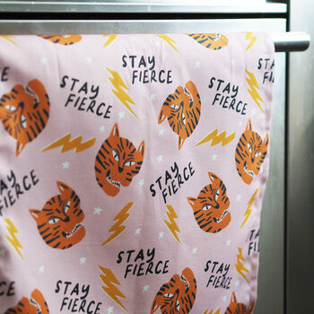 Stay Fierce Tiger Tea Towel, 8 of 8