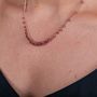 Pink Tourmaline Graduated Row Necklace, thumbnail 2 of 4