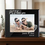 Personalised Heart Black Glass Frame 5x7, thumbnail 1 of 6