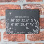 Personalised House Location Coordinates Slate Sign, thumbnail 1 of 3