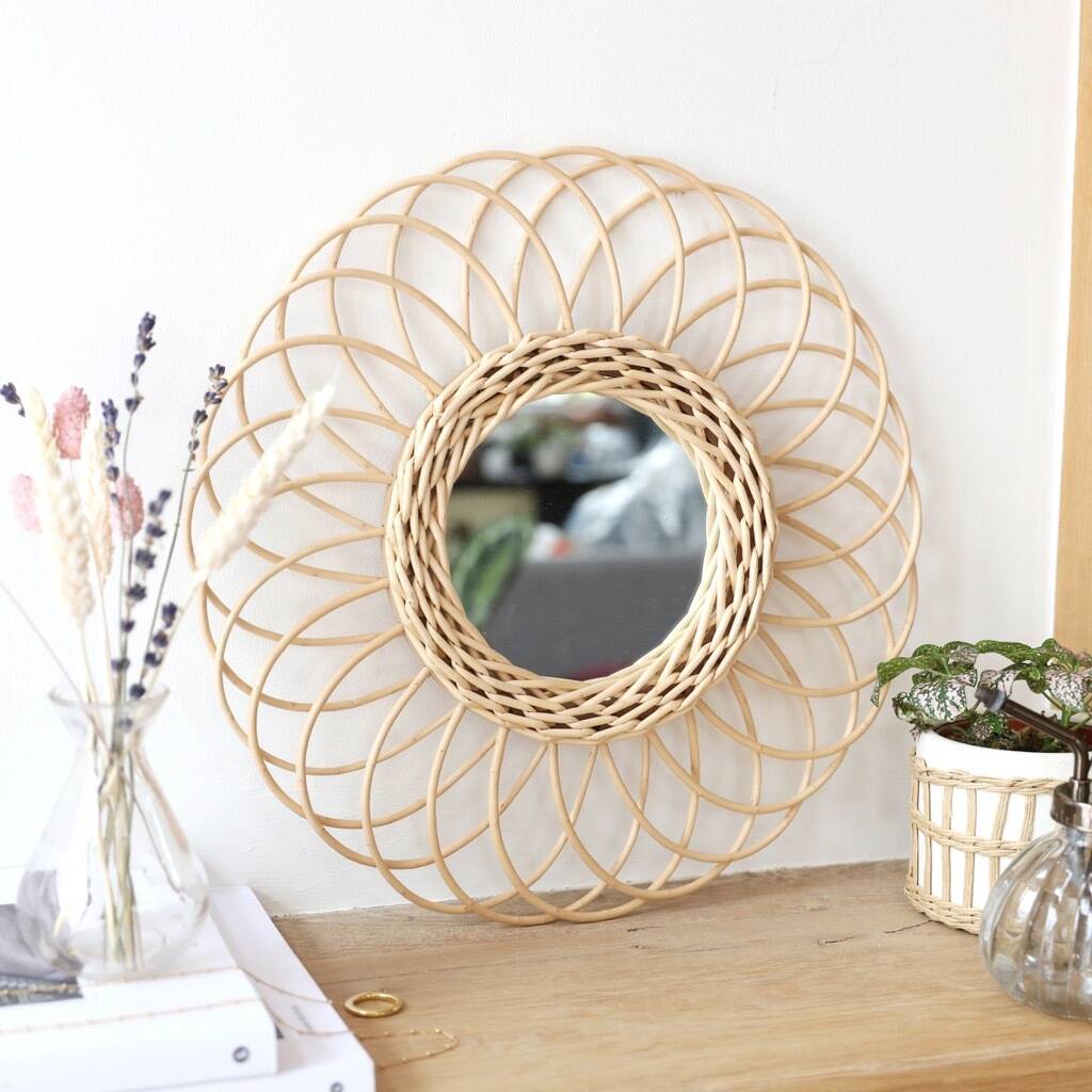 Rattan Mirror