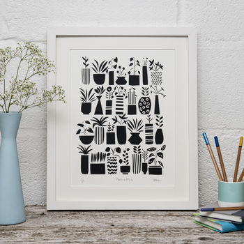 Plants In Pots Limited Edition Screen Print, 4 of 9