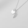 Personalized Loss Necklace, Gift For Loss, Angel Wing Necklace, thumbnail 1 of 3