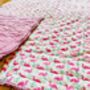 Handmade Flamingo Mini Scallop Quilt, thumbnail 5 of 7