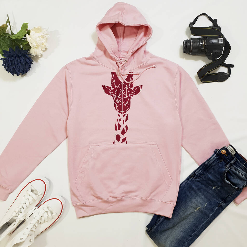 Giraffe Graphic Unisex Hoodie By Stencilize | notonthehighstreet.com