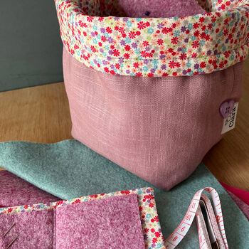 Children’s Sewing / Knitting / Project Bag /Pink, 5 of 6
