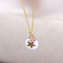 Mother Of Pearl Star Necklace With Birthstone Detail, thumbnail 4 of 9
