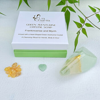 Green Aventurine Crystal Soap With Real Crystal Inside, 3 of 7