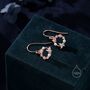 Sterling Silver Flower Wreath Drop Hook Earrings, thumbnail 6 of 10