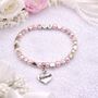 Personalised Bridesmaid Bracelet Gift. Flower Girl Gift, thumbnail 1 of 12