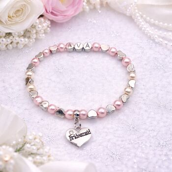 Bridesmaid Gift Personalised Bracelet Gift Keepsake From The Bride, 3 of 12