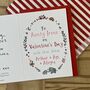 Personalised Valentine's Day Wreath Card For Nan Grandma, thumbnail 3 of 3