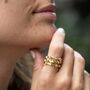 Gold Plated Lightning Bolt Stacking Ring, thumbnail 1 of 6