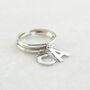 Sterling Silver Initial Letter Ring, thumbnail 7 of 12