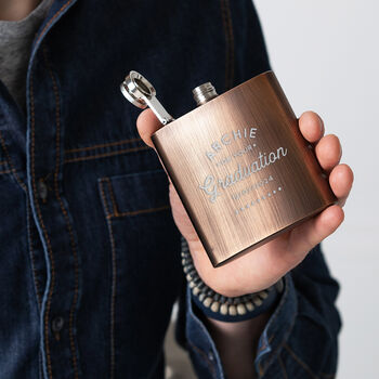 Personalised Hipflask Graduation Gift For Son, 3 of 4
