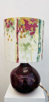 Mulberry 24cm Recycled Handmade Glass Table Lamp, 4 of 4