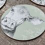 Set Of Four Round Farm Animal Coasters, thumbnail 4 of 5