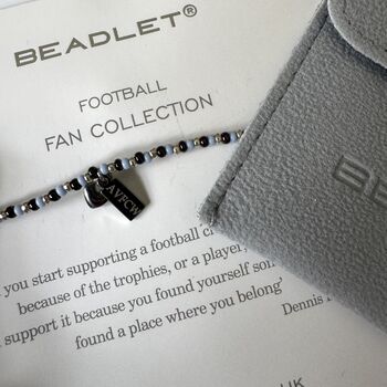 Aston Villa Avfc Bead Bracelet With Heart Charm, 3 of 6