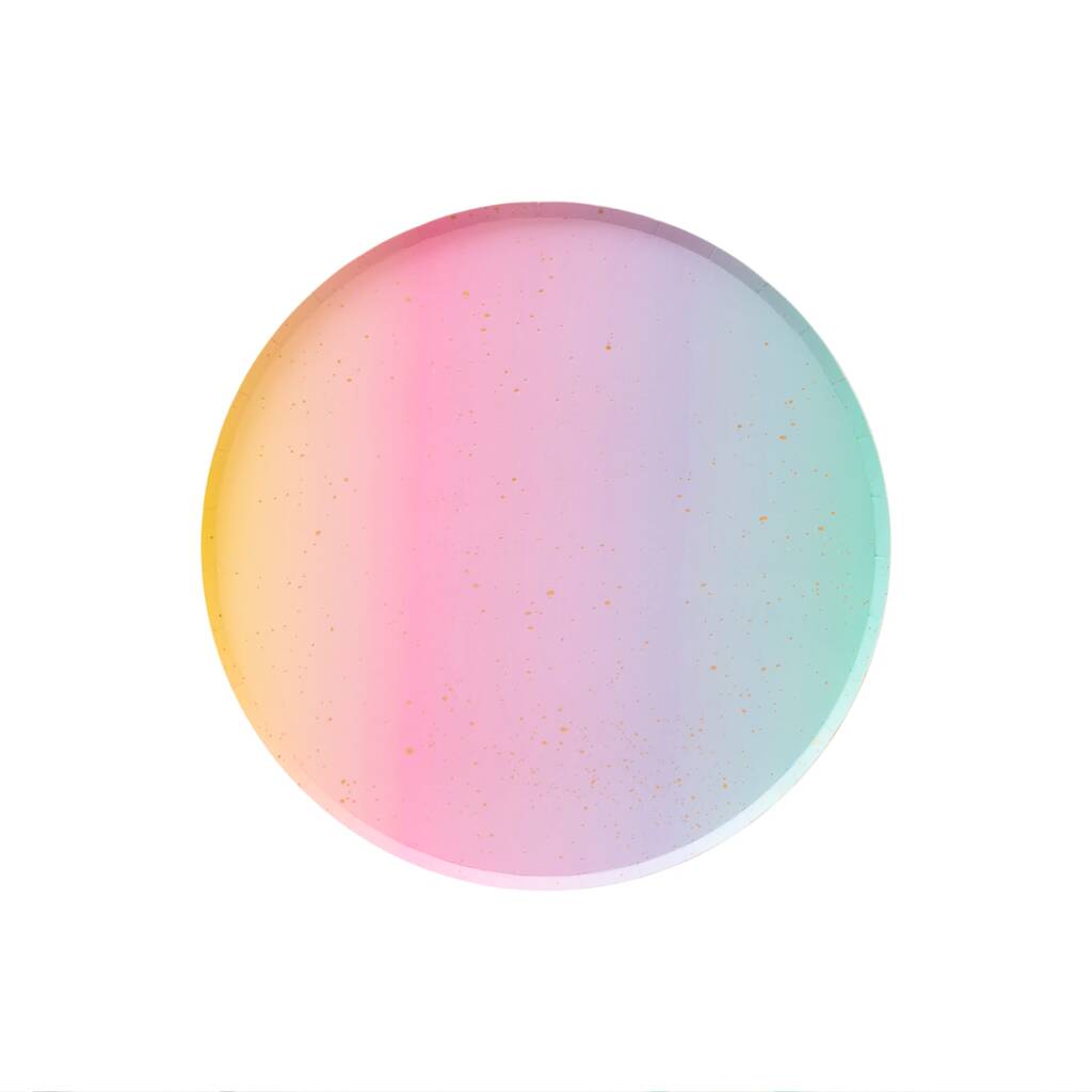 Rainbow Ombre Paper Plates By Ralph & Luna