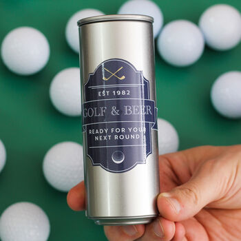 Personalised Dads Beer Golf Beer Tin With Balls, 2 of 3