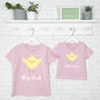 Big Chick Little Chick Easter T Shirt Set, thumbnail 2 of 3
