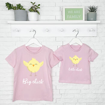 Big Chick Little Chick Easter T Shirt Set, 2 of 3